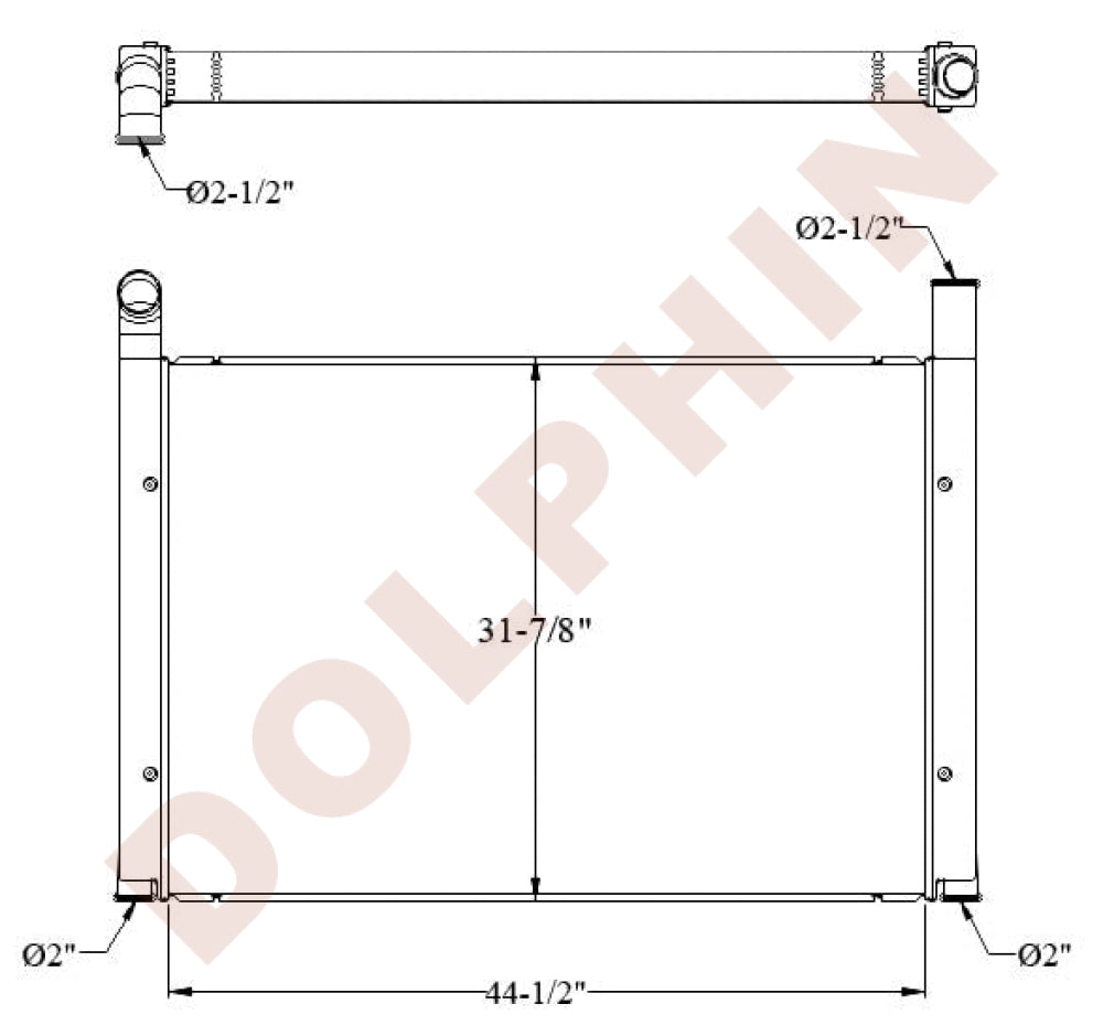 Volvo Radiator - 44-1/2 X 31-7/8 2-1/1’’ Radiator