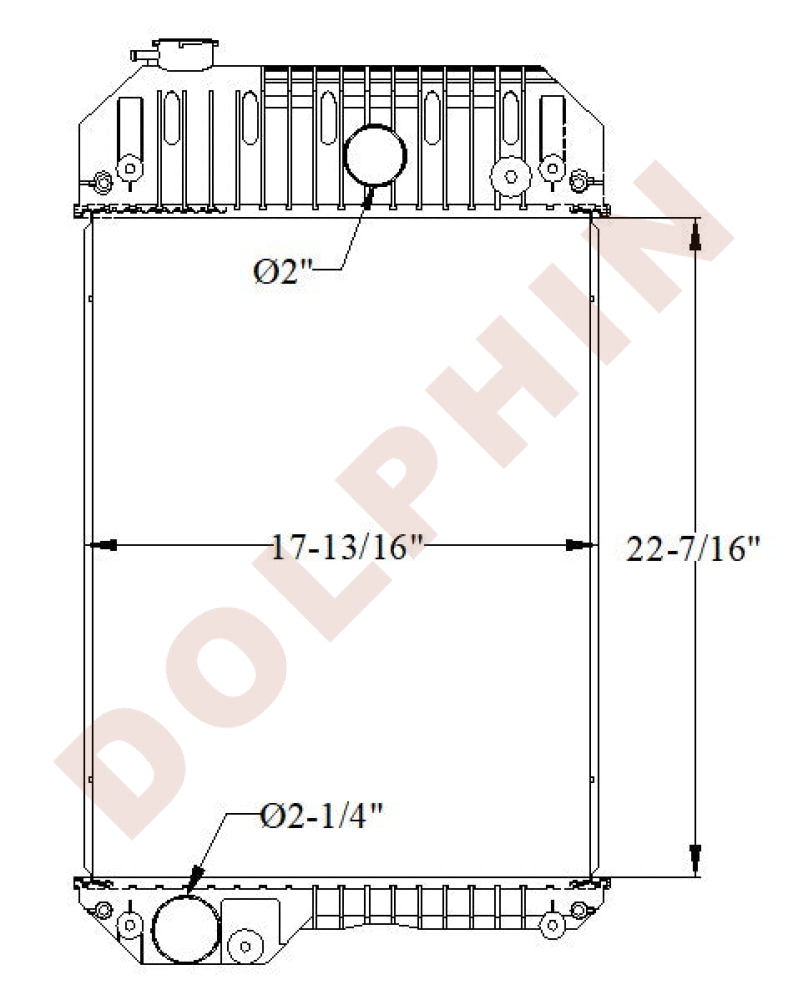 PERKINS Radiator - JCB Caterpillar XQP100 DE88E0 DE110E3 D80 D100 100440 10042 - 22 7/16’’ x 17 13/16’’ x 3 1/1’’
