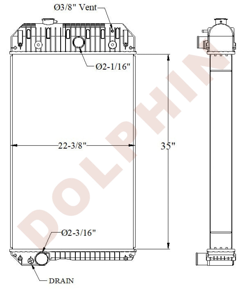 PERKINS Radiator 35  x 22 3/8