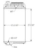 PERKINS Radiator - Perkins, Caterpillar, 4TA, C4.4, C4.4XQ100 - 27 3/16