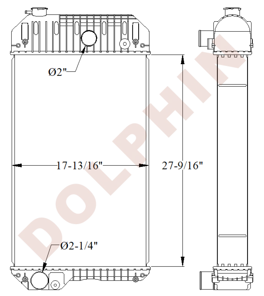 PERKINS Radiator - 27-9/16’’ x 17-13/16’’ x 4’’ - Radiator
