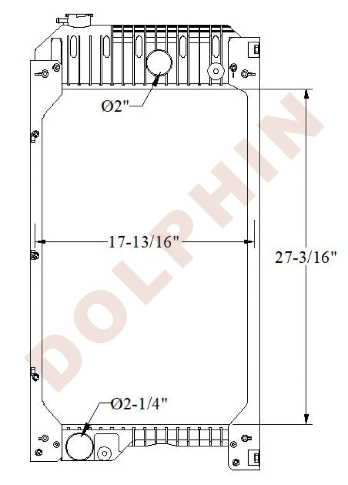 PERKINS Radiator - Perkins Caterpillar 4TA C44 C44XQ100 - 27 3/16’’ x 17 1/16’’ x 4’’ Radiator