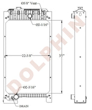 PERKINS Radiator 35 x 22 3/8’’ x 3 1/1’’ Radiator