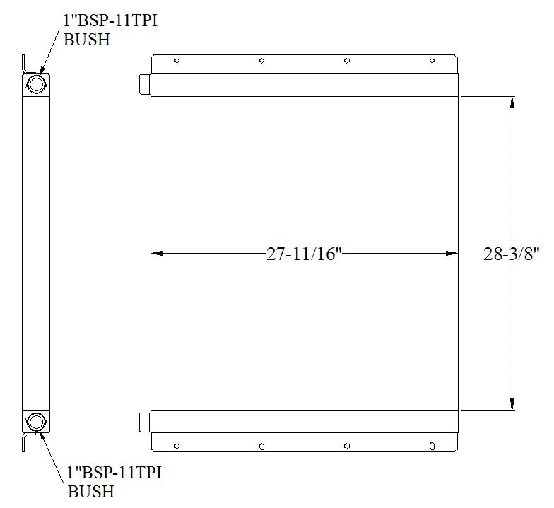 CUMMINS Oil Cooler - QSK60-G8 - 28 3/8