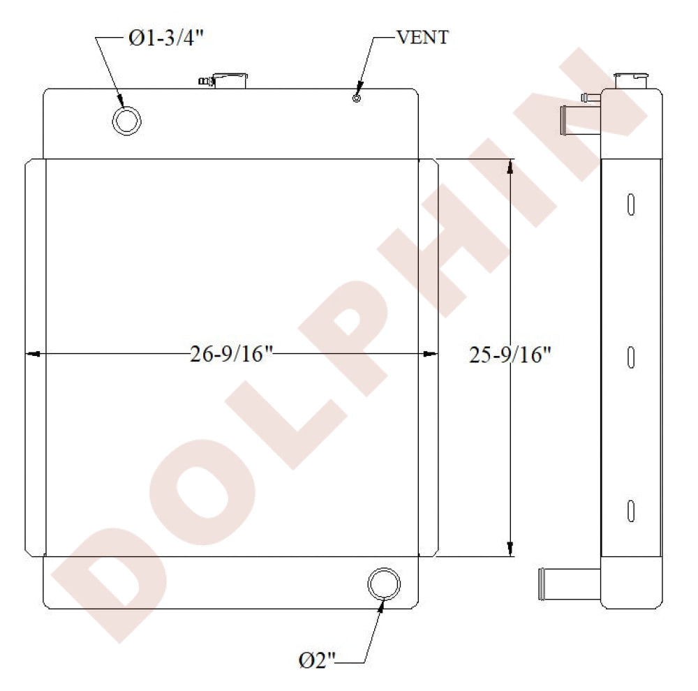 Radiator WATER COOLER 25 9/16’’ x 26 9/16’’ x 4’’ Radiator