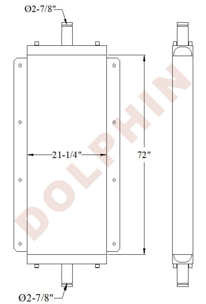 CATERPILLAR Radiator - CG18 500 ekW (2023-) 72’’ x 21-1/4’’ x 5-1/2’’ - Radiator