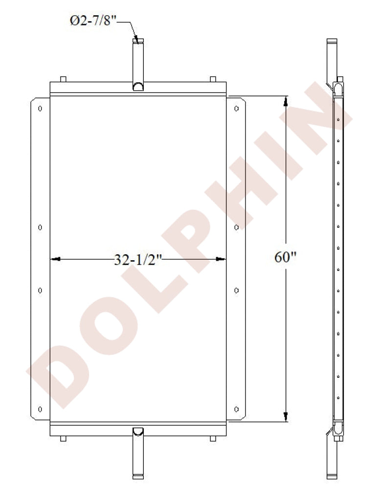 Radiator - WATER COOLER () 60’’ x 32 1/2’’ x 1 15/16’’ - Radiator