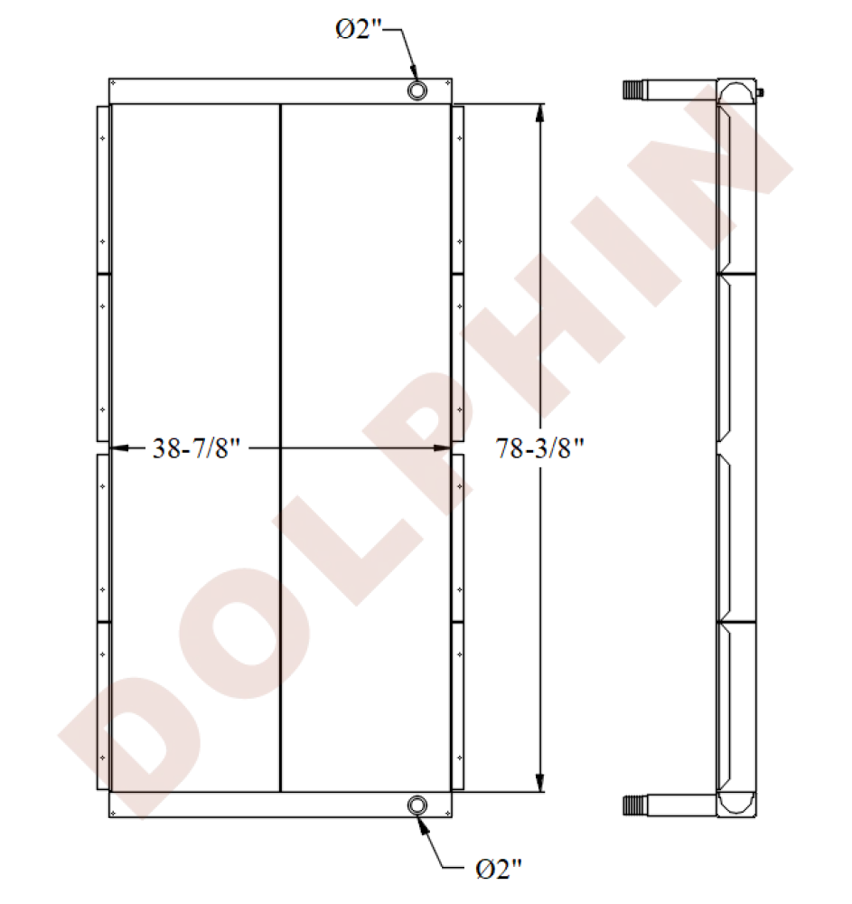 Radiator - 78-3/8’’ x 38-7/8’’ x 4-7/16’’ - Radiator