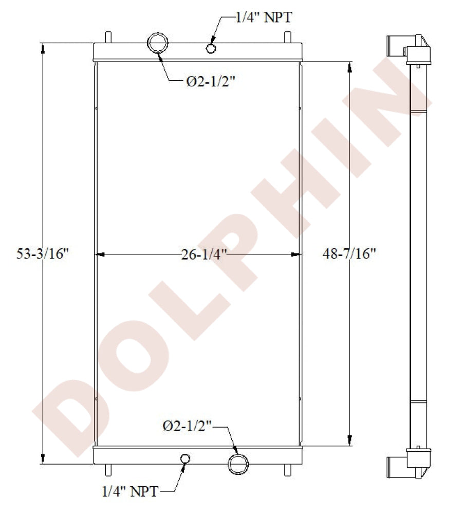 CUMMINS Radiator 48 7/16’’ x 26 1/4’’ x 2 1/8’’ Radiator