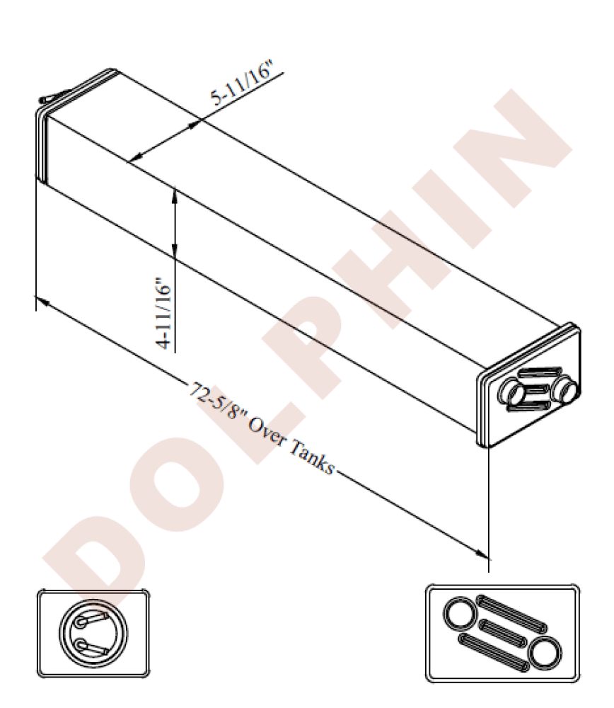 CATERPILLAR RADIATOR (Over Tanks 72-5/8