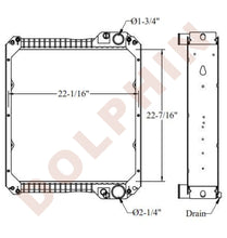 CASE RADIATOR - (Excavator) 22-7/16 x 22-1/16 x 4’’ Radiator
