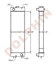KOMATSU RADIATOR - (Excavator PC160 LC-8) 36-5/8 x 12-11/16 x 4’’ Radiator