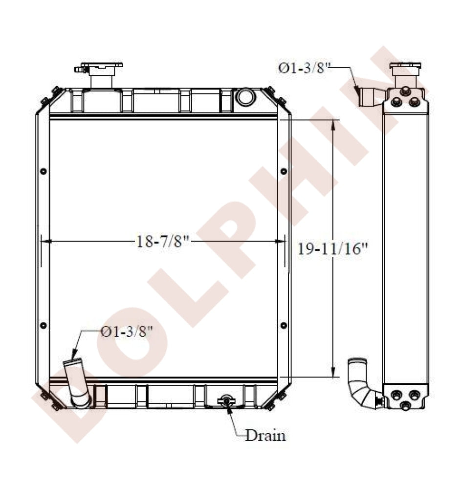 KOMATSU RADIATOR - 19-11/16