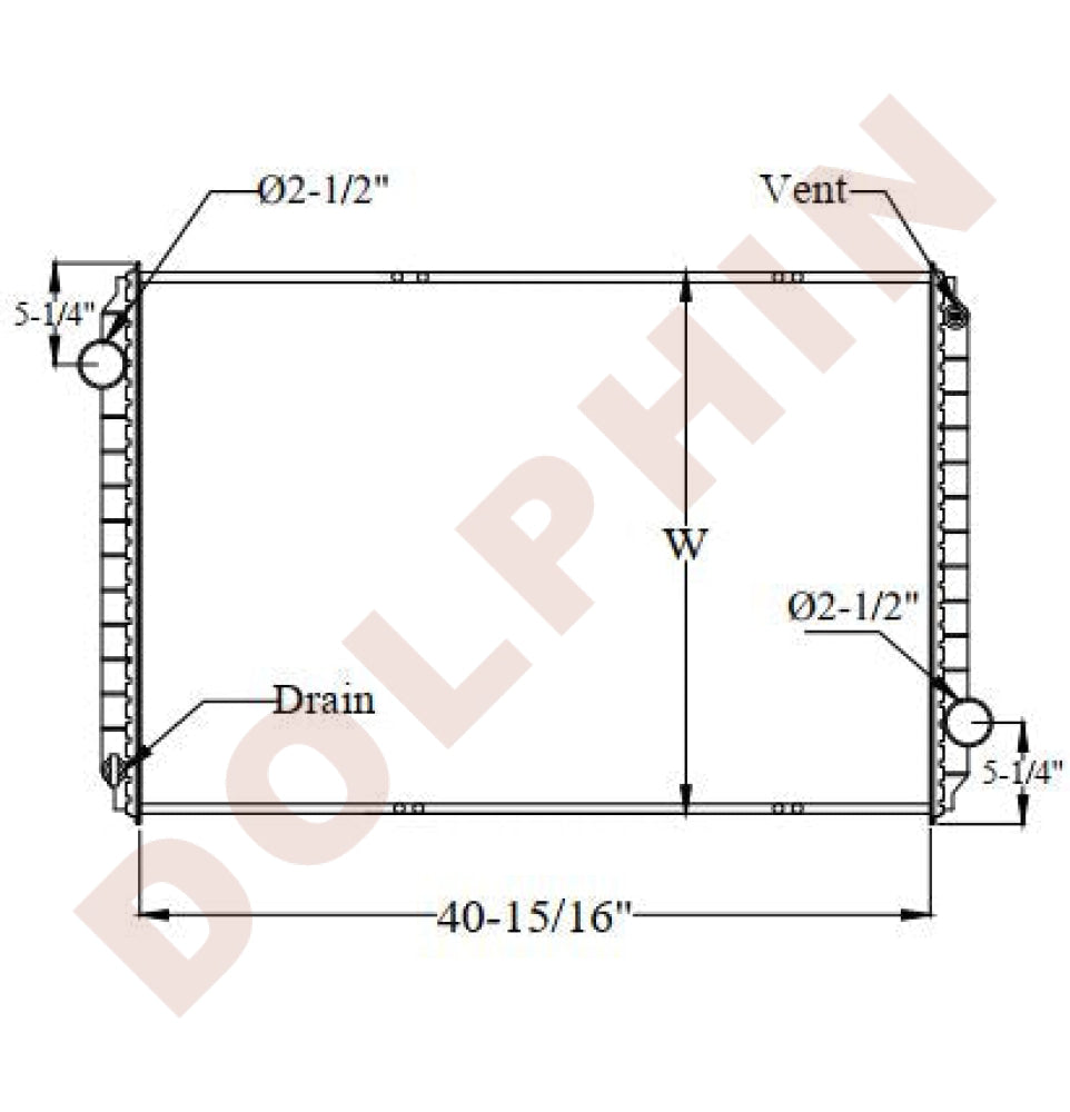 9893d Radiator INTERNATIONAL RADIATOR - Navistar 2000 (1993-2005) 40-15/16 x 29-3/8 x ...