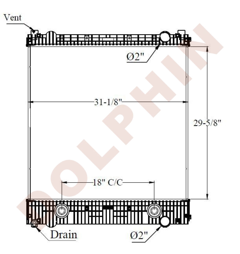 67196 Radiator FREIGHTLINER RADIATOR - Class M2-106 (2008-2013) 29-5/8
