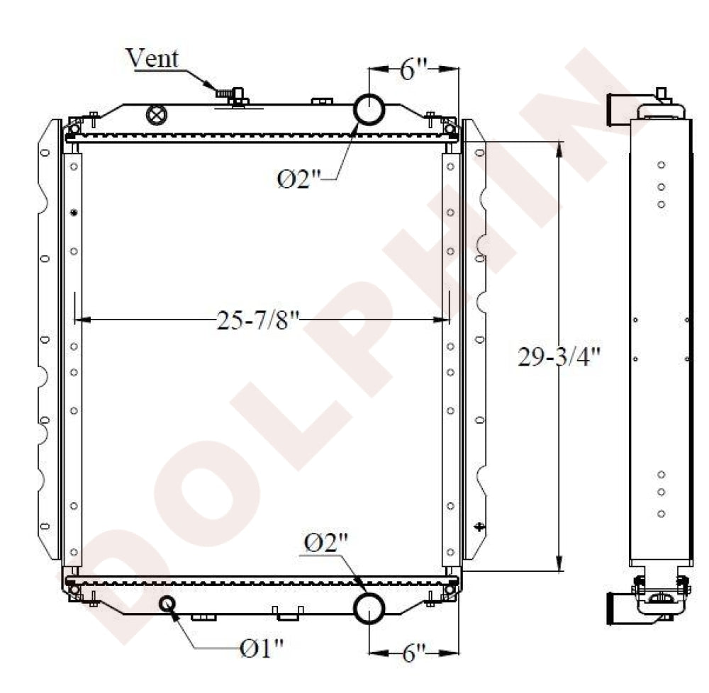 Bluebird Radiator BLUE BIRD RADIATOR - TC2000 BUS (1996-2000) 29-3/4