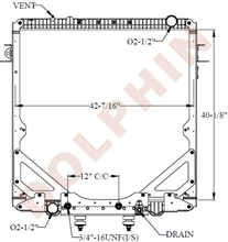 FREIGHTLINER RADIATOR - CORONADO CC, CD, WESTERN STAR (2008-2015) 40-1/8" x 42-7/16" x 2-1/8"