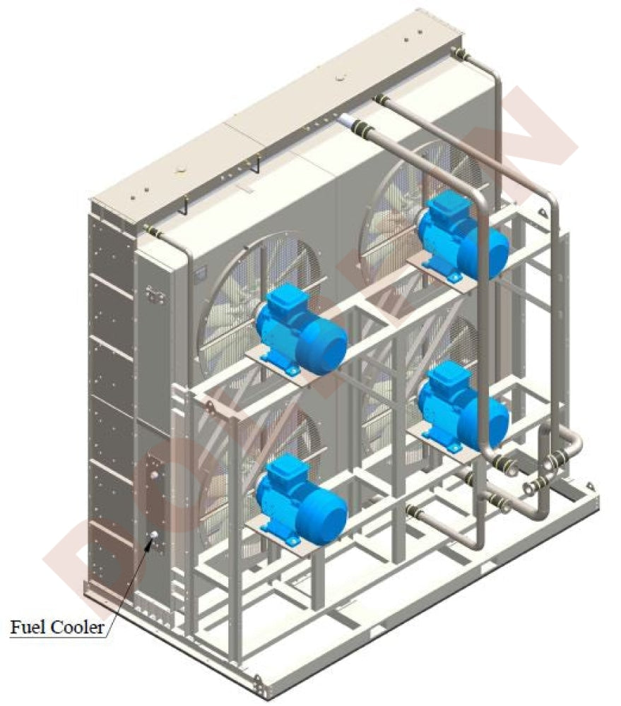 MTU GENERATOR RADIATOR 16V, 4000G84S, 2500kW, Overall Size 147-1/2 x 1 ...
