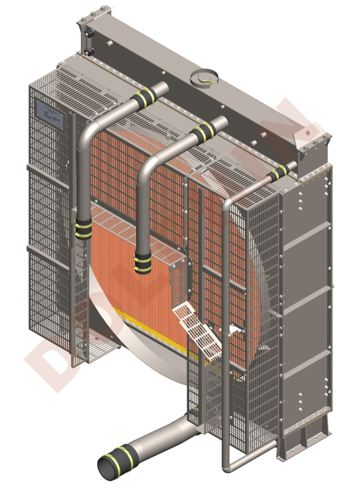 CUMMINS RADIATOR KTA38-G14, 970kWm, 1500rpm - Overall Size : 78-1/4 x ...