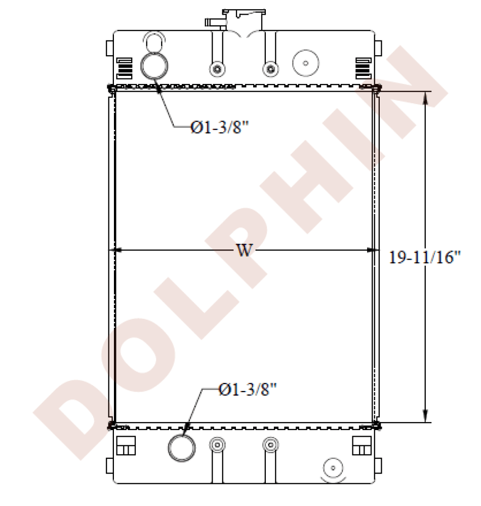 Radiator for PERKINS GENERATOR. ALUMINIUM PLASTIC | Dolphin Heat ...