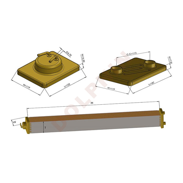 CATERPILLAR RADIATOR - D10T Large, D9R, 50-1/4 x 4-5/8 x 5-7/16